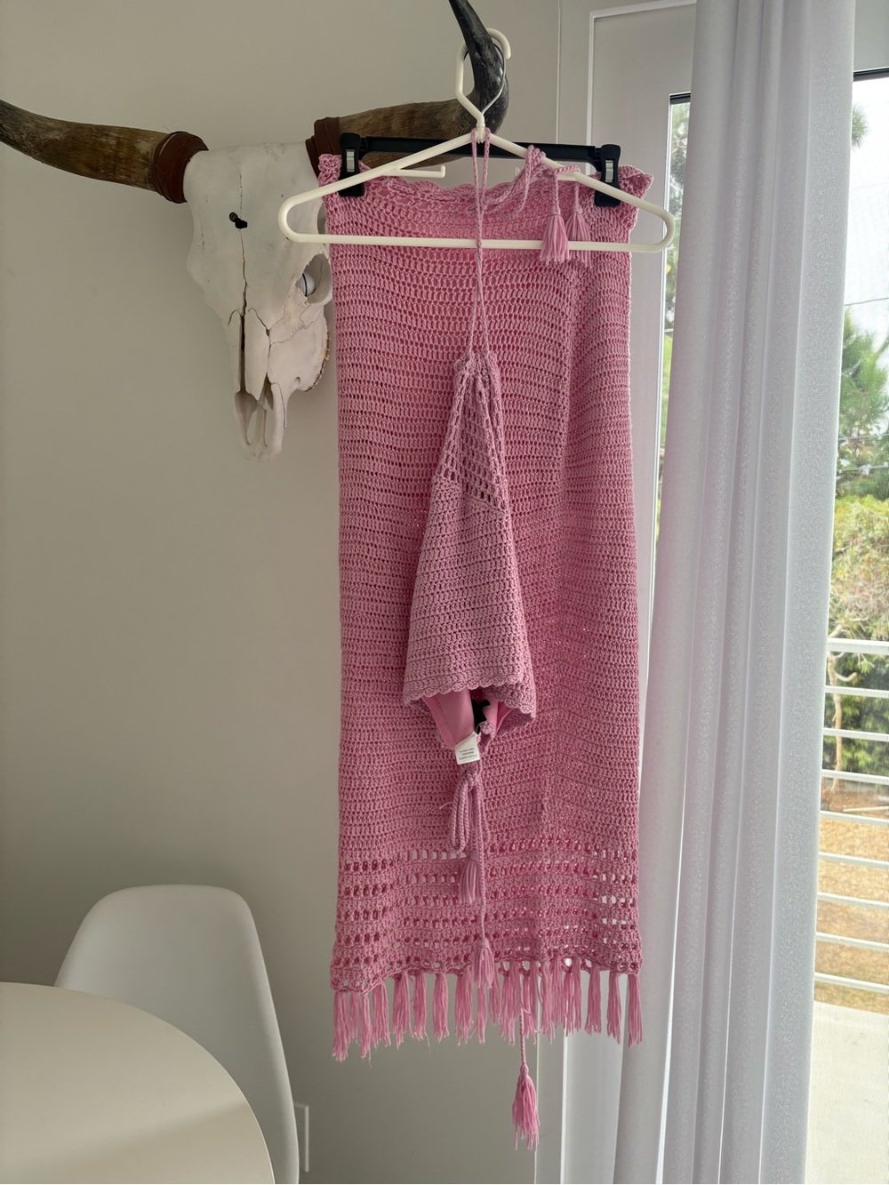 Pink Crochet Maxi Set – Women - Picture 2 of 2